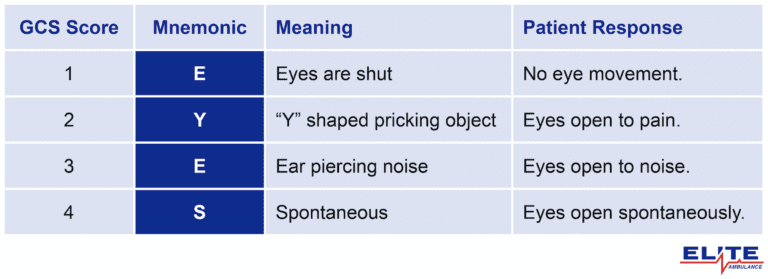 GCS Mnemonic Guide: EYES, VOICE, OLD BEN | Elite Ambulance